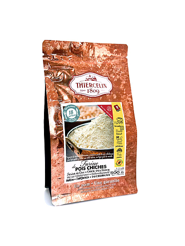 FARINE DE POIS CHICHES, farine, sachet fraîcheur refermable 500 g