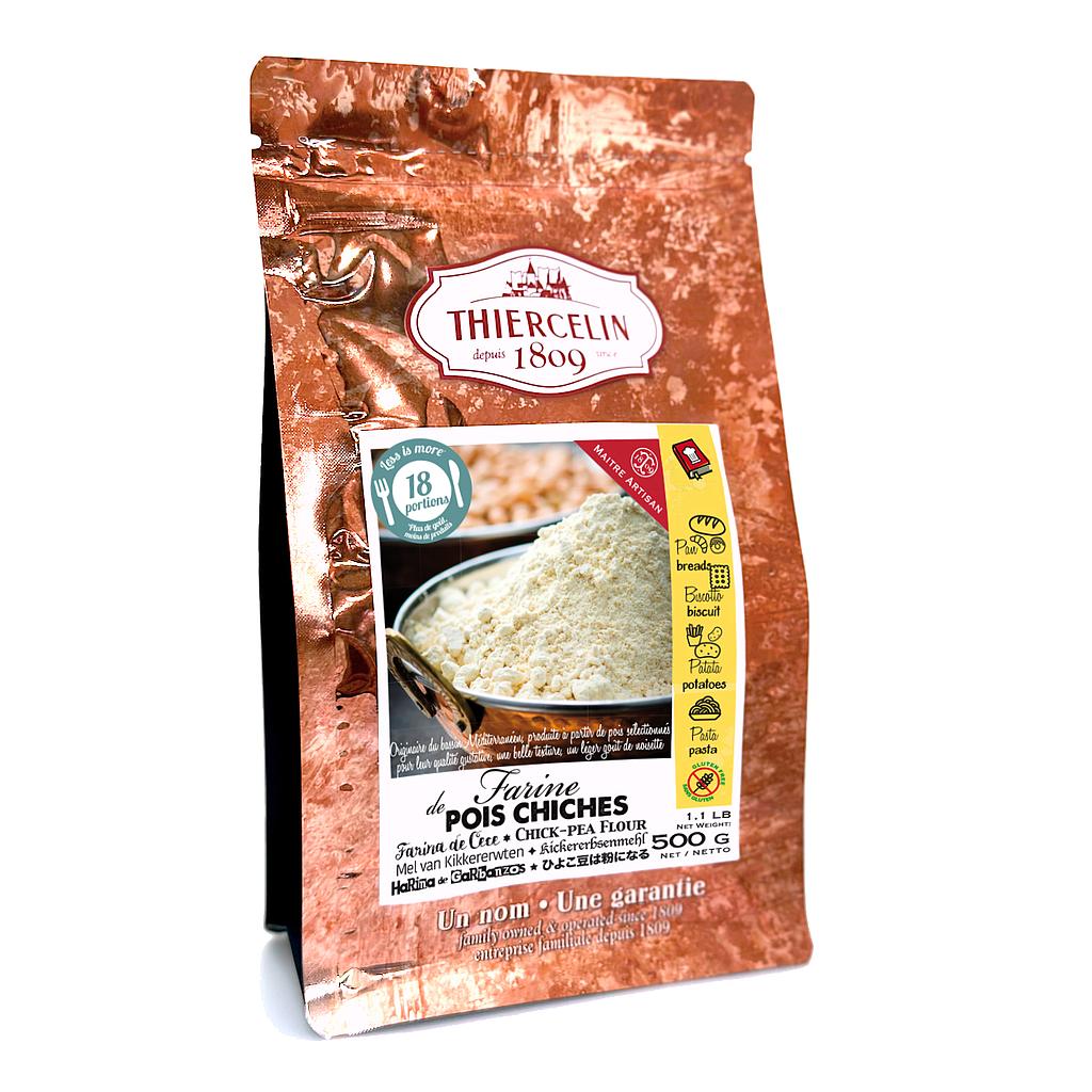FARINE DE POIS CHICHES, farine, sachet fraîcheur refermable 500 g