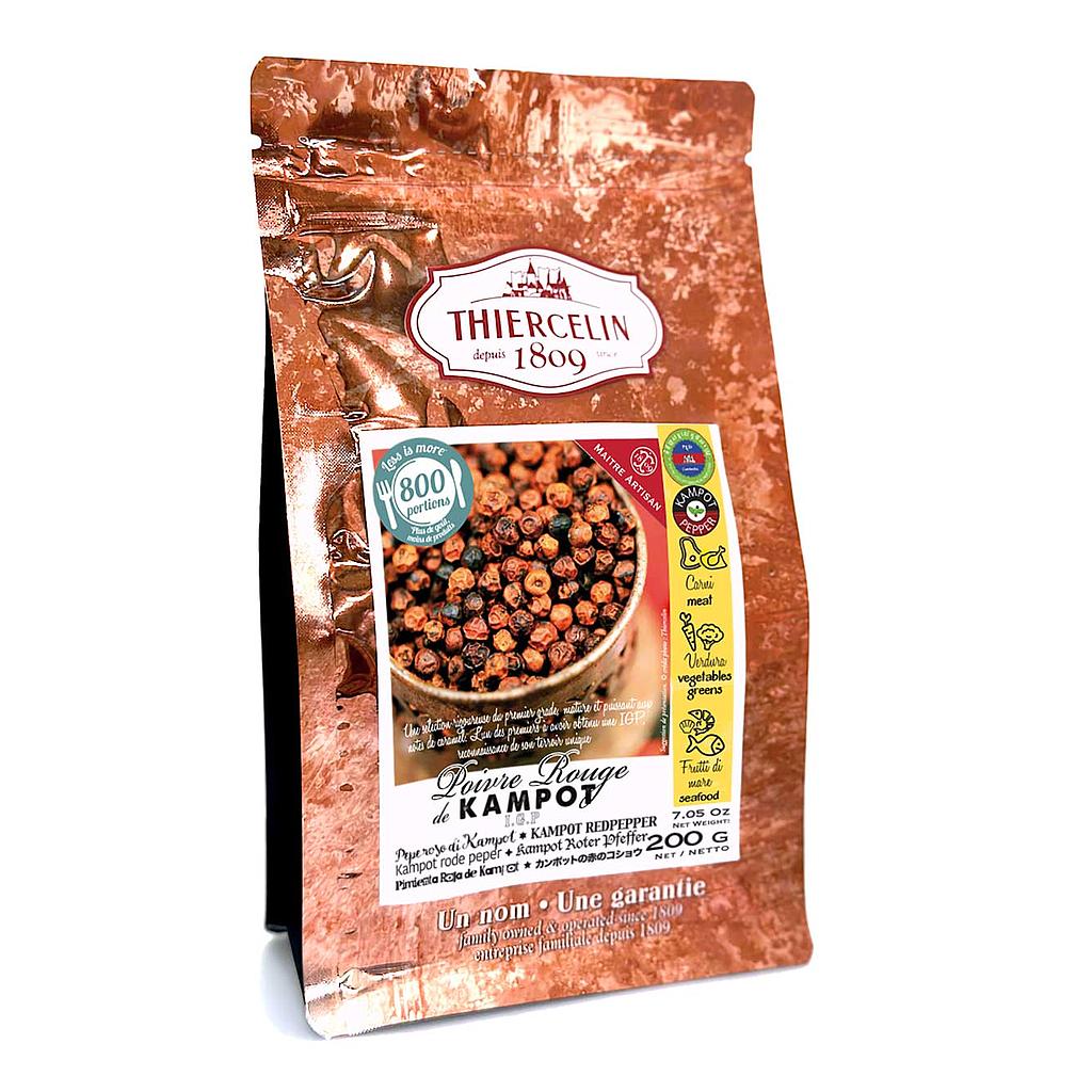 Kampot rode peper, gedroogde vruchten (steenvruchten), 200 g hersluitbare vershoudzak