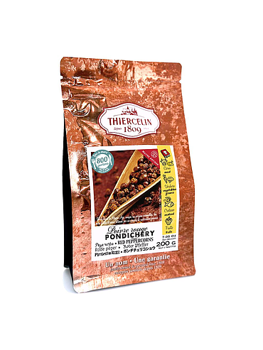 POIVRE ROUGE PONDICHERY®, grains, sachet fraîcheur refermable 200 g