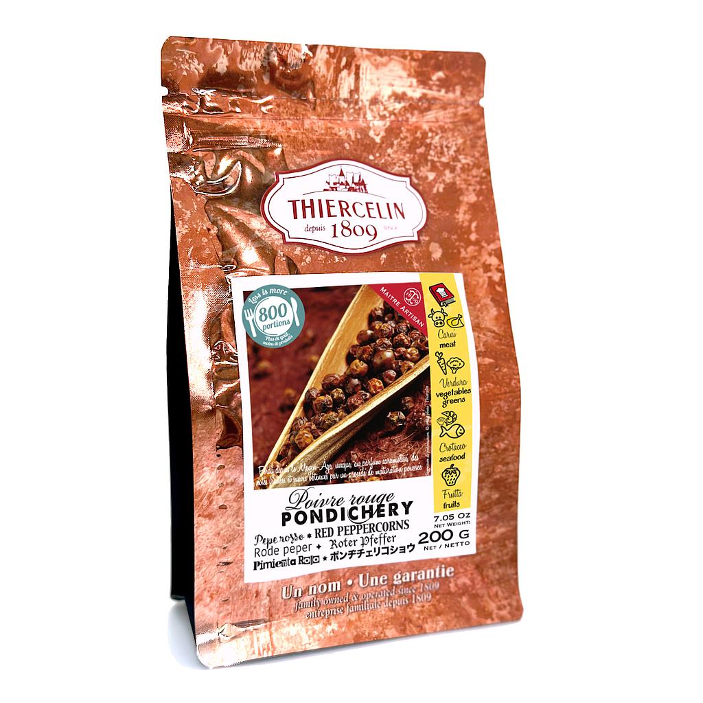 POIVRE ROUGE PONDICHERY®, grains, sachet fraîcheur refermable 200 g