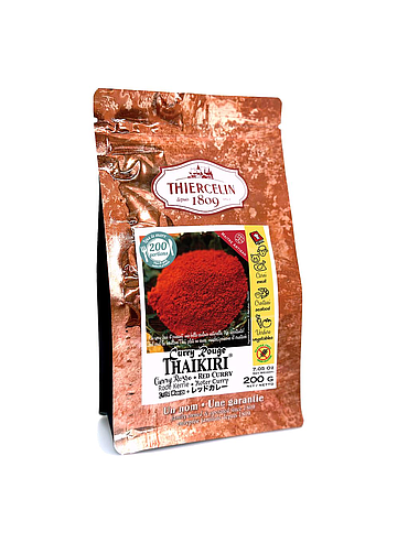 THAIKIRI® RÖD CURRY, kryddblandning, återförslutningsbar färskhetspåse 200 g