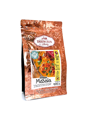 MEAT MASALA, mistura de especiarias em pó, saco de frescura reutilizável 500 g