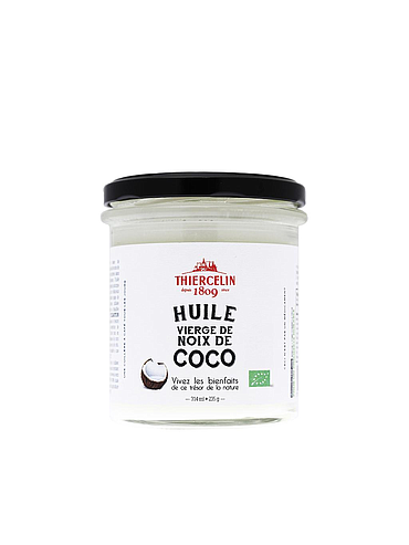 HUILE DE NOIX DE COCO BIO, vierge, première pression, issu de l'agriculture biologique, bocal 314 ml, 235 g