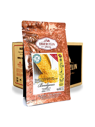 Blond bulgur, skalade gryn, 500 g återförslutningsbar färskhetspåse, kartong med 12 x 500 g