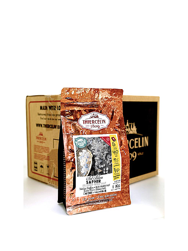 SALE BLU ZAFFIRO DI PERSIA, granuli, busta salvafreschezza richiudibile, scatola da 12 x 1 kg