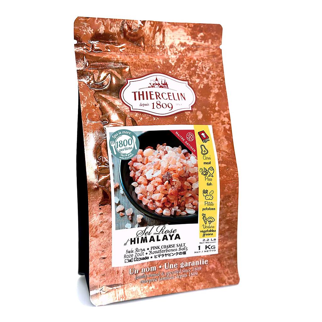 HIMALAYAN PINK SALT, granulated, resealable zip bag, 1 kg 