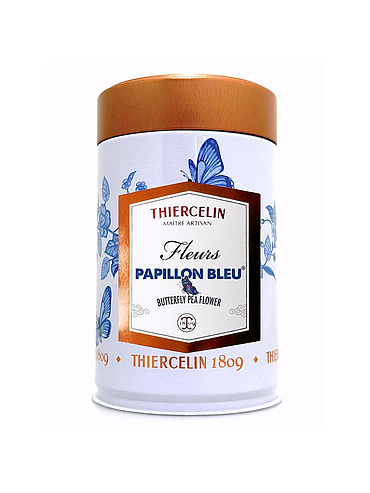 FLOR DE GUISANTE MARIPOSA PAPILLON BLEU®, flores secas, lata metálica 50 g