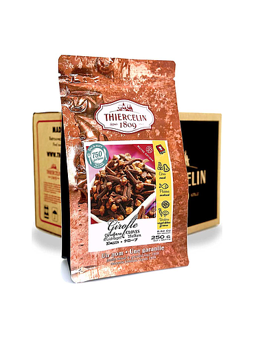 GIROFLE, bouton floral (clous entiers), sachet fraîcheur refermable, carton de 12 x 250 g