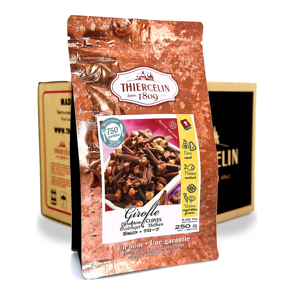 GIROFLE, bouton floral (clous entiers), sachet fraîcheur refermable, carton de 12 x 250 g