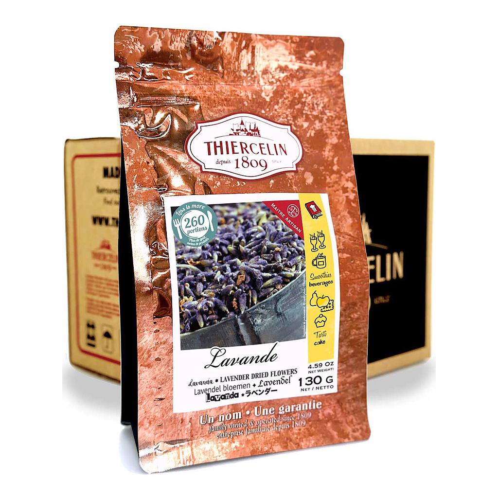 LAVANDA, flores secas, bolsa resellable para conservar la frescura, Cartón de 12 x 130g