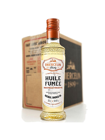 HUILE FUMEE, liquide, bouteille avec bec verseur intégré, Carton de 6 x 25 cl