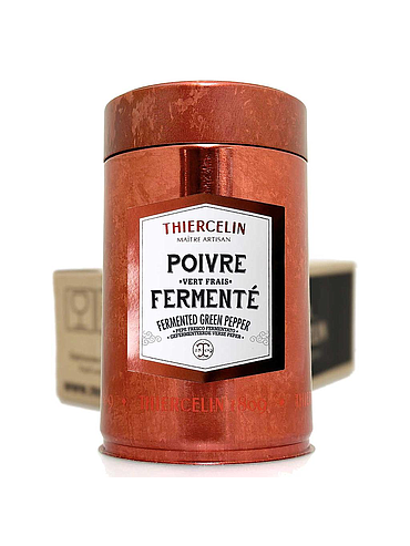 Gefermenteerde verse peper, hele vruchten (steenvruchten), metalen blik, doos van 12 x 50 g