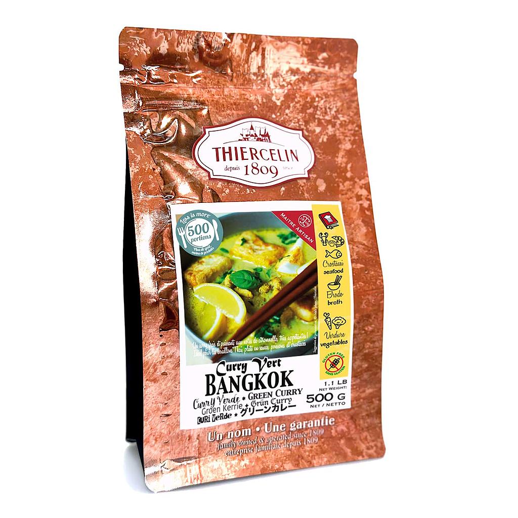 GROENE CURRY BANGKOK, kruidenmix in poedervorm, hersluitbare vershoudzak, 500 g