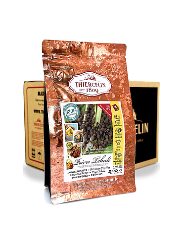 TCHULI® PEPPER, dried fruit (drupe), resealable freshness bag, Carton of 12 x 200 g