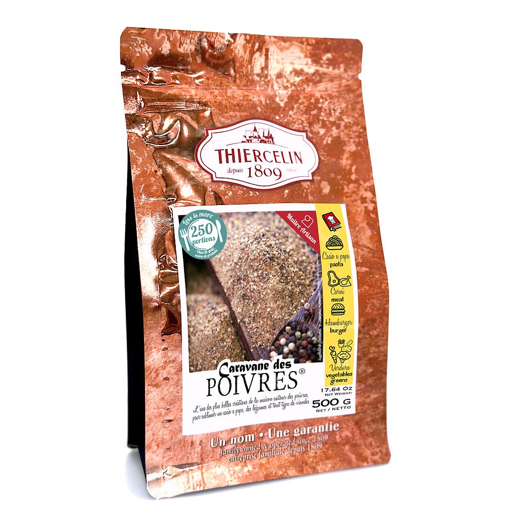 CARAVANE DES POIVRES® (PEPPER CARAVAN), spice blend, resealable freshness bag, 500g