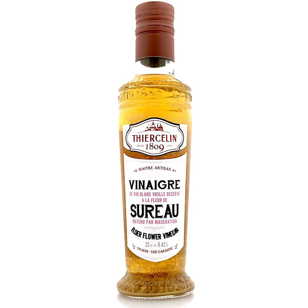 VINAGRE DE FLORES DE SALVAJE, vinagre de vino blanco aromatizado natural, botella con pico integrado, 25 cl 