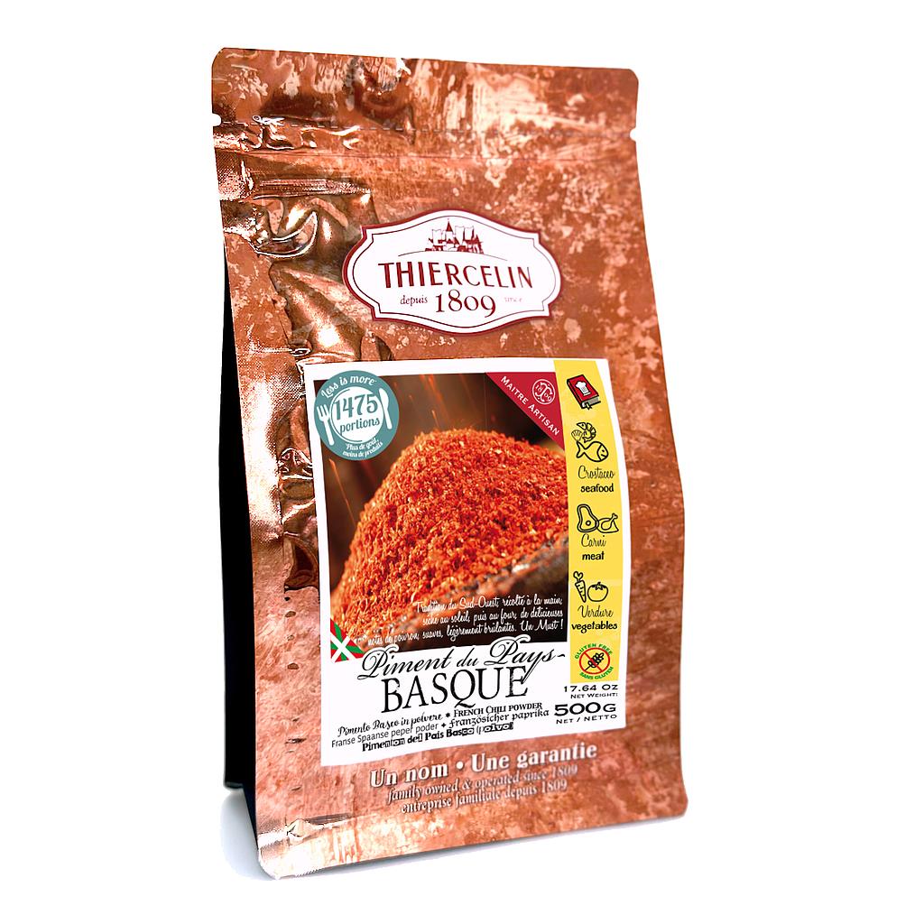 FRENCH CHILI PEPPER ESPELETTE, powder, resealable zip bag 500 g 