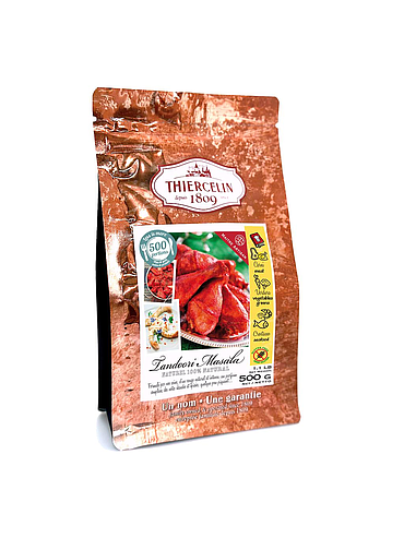 TANDOORI MASALA, mistura de especiarias em pó, saco de frescura com fecho hermético 500 g