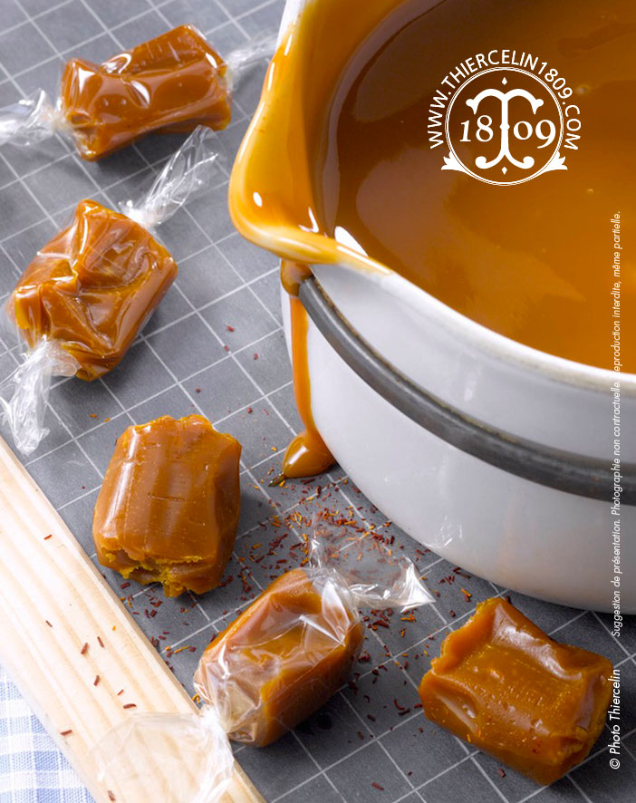 CARAMEL AU SAFRAN, naturel, élaboré avec le Safran La Belle Safranière®, boîte métal collector “Don Quichote”, 125 g
