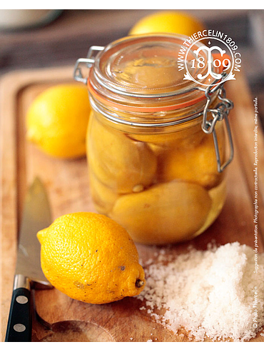 CITRONS CONFITS à la fleur de sel, bocal en verre Le Parfait®, ouverture mécanique 250 g