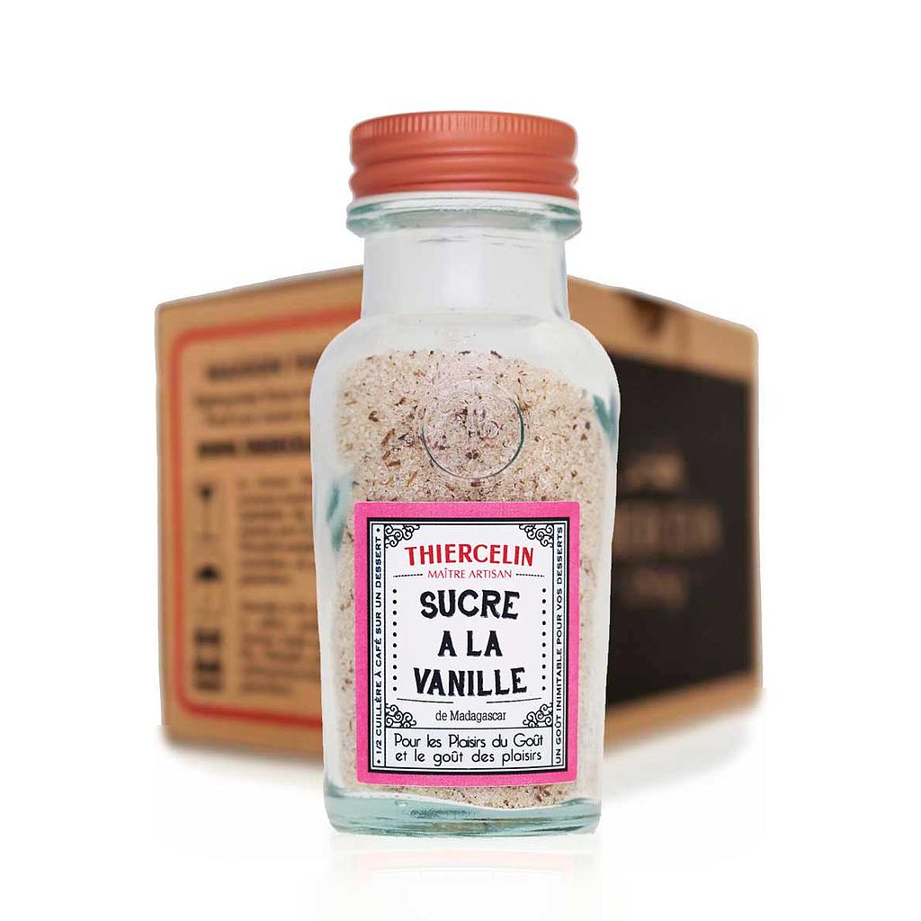 Azúcar de vainilla Bourbon de Madagascar, 6%, aroma natural, tarro de cristal reciclado, caja de 6 x 80 g