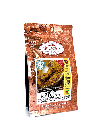 CURRY FORT MADRAS, powdered spice blend, resealable zip bag 500 g 