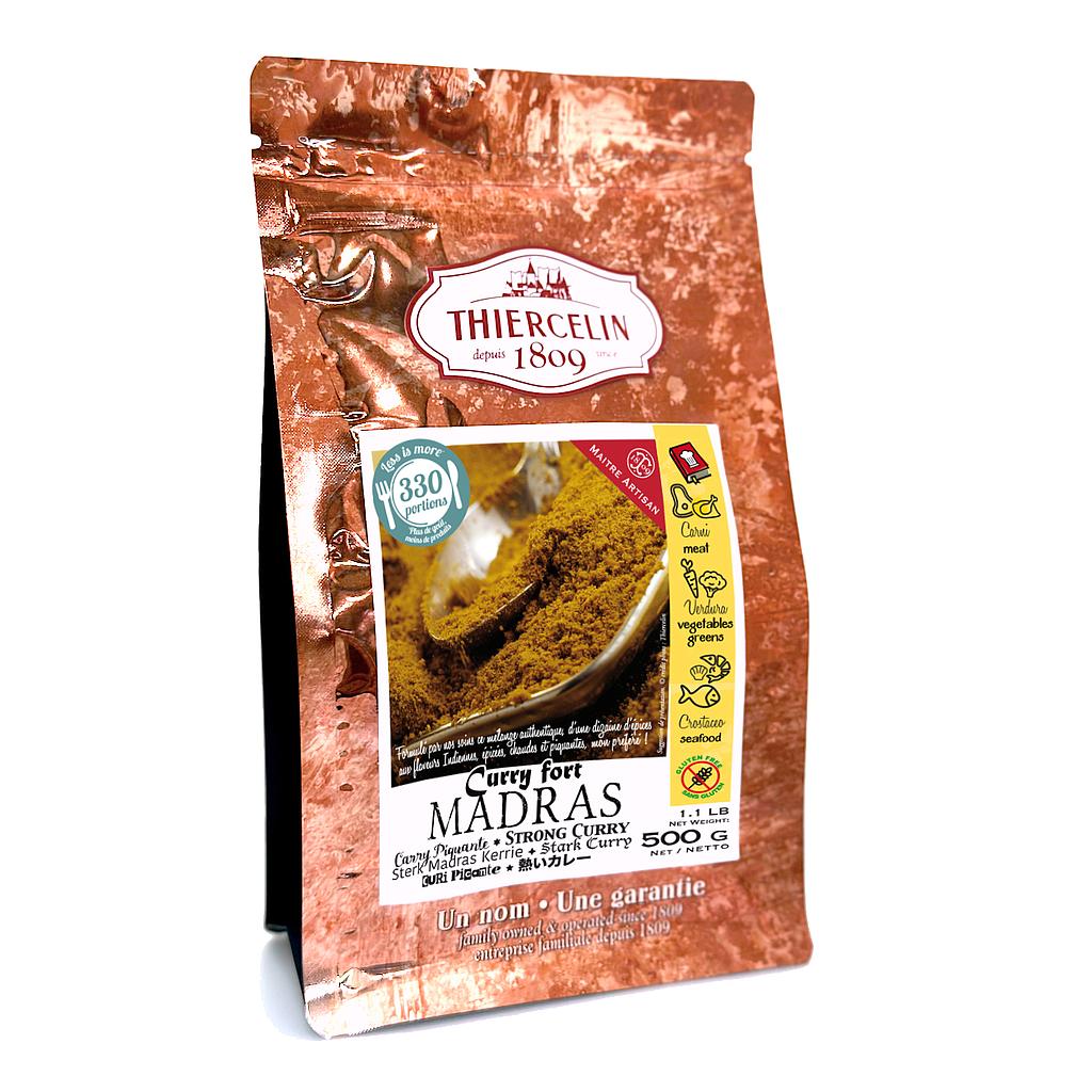 CURRY FORT MADRAS, powdered spice blend, resealable zip bag 500 g 