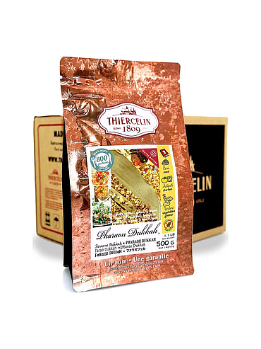 PHARAON DUKKAH®, mélange d'épices concassées, sachet fraîcheur refermable, Carton de 12 x 500 g