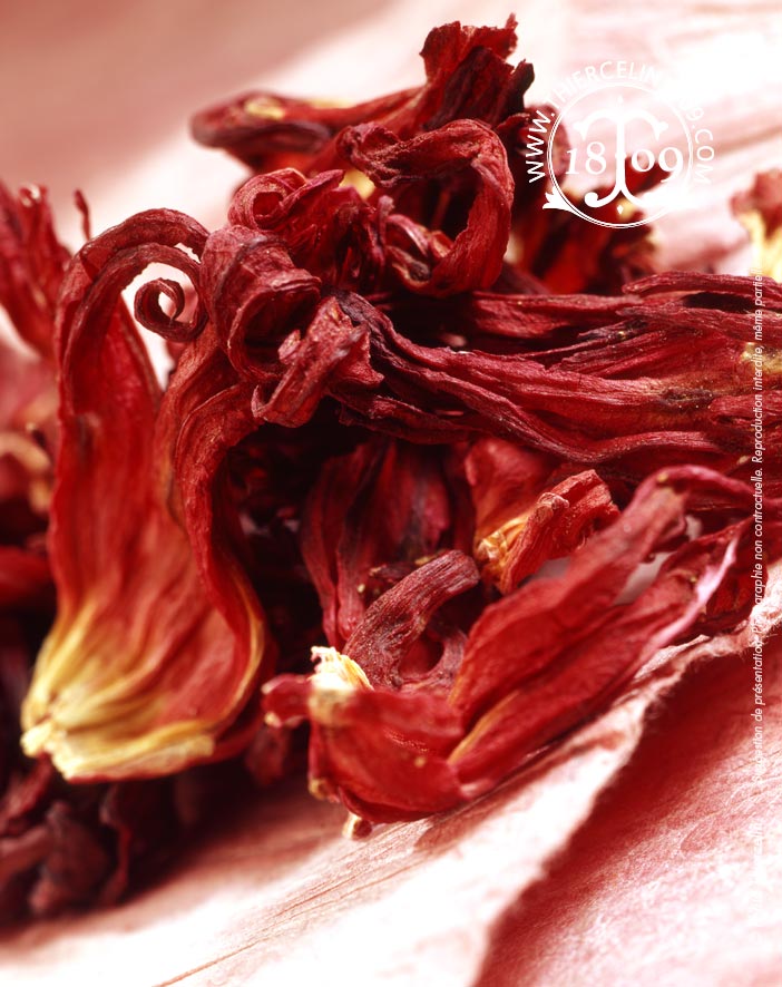 HIBISCUS ROUGE BIO, fleurs séchées, issu de l'agriculture biologique, sac 15 kg, kilo vrac
