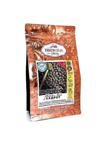 KAMPOT SVARTPEPPAR SGB, pepparkorn, återförslutningsbar färskhetspåse 200 g