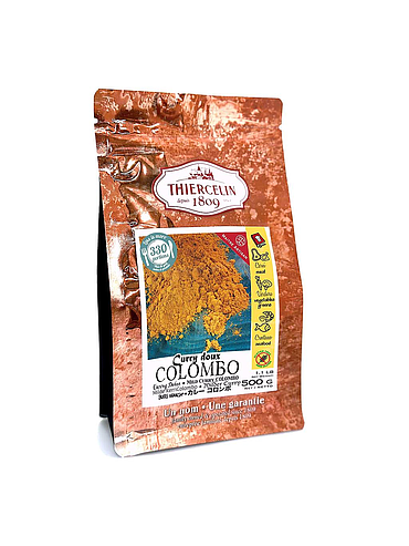 CURRY COLOMBO LEGGERO, miscela di spezie in polvere, busta richiudibile con zip, 500 g