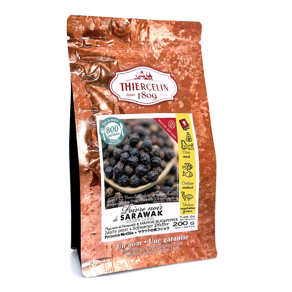 SARAWAK SVARTPEPPAR, korn, återförslutningsbar färskhetspåse 200 g