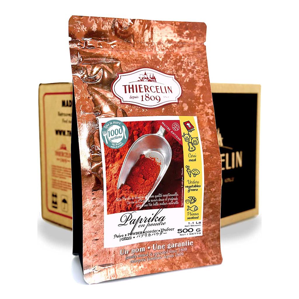 PAPRIKA, polvo, frescor resellable sobre, Caja de 12 x 500 g 