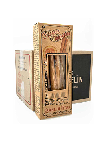 CANNELLE DE CEYLAN, tuyaux entiers 22 cm, boîte carton, Carton de 12 x 200 g