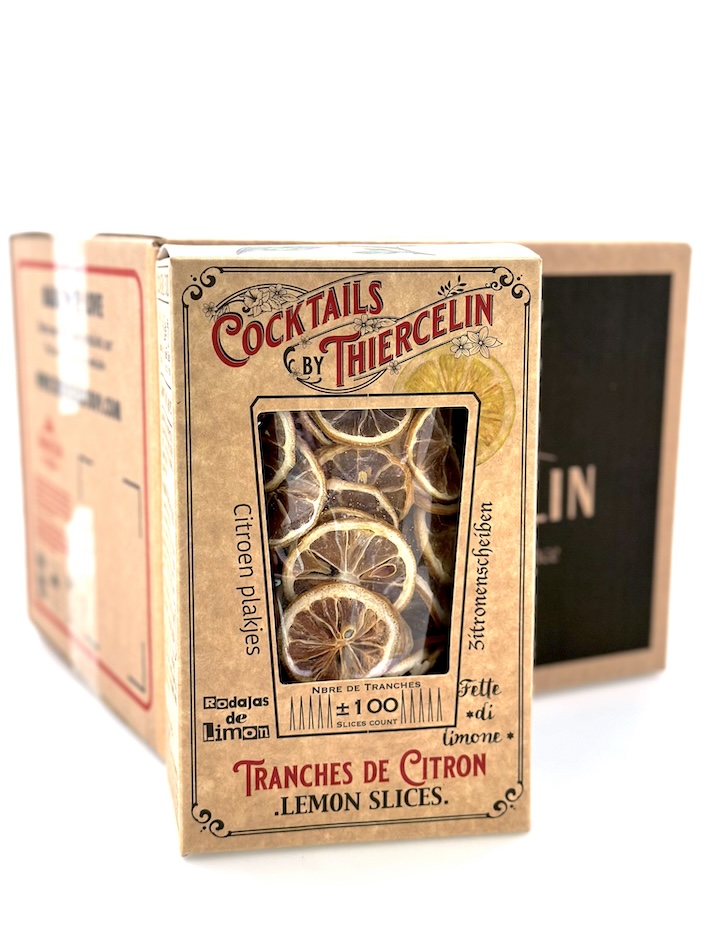 CITRON JAUNE, tranches séchées pour boissons et décors sucrés, boîte carton, Carton de 12 x 200 g