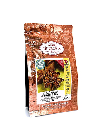 BADIANE DIT ANIS ETOILE, Fruits séchés (follicules), sachet fraîcheur refermable 150 g