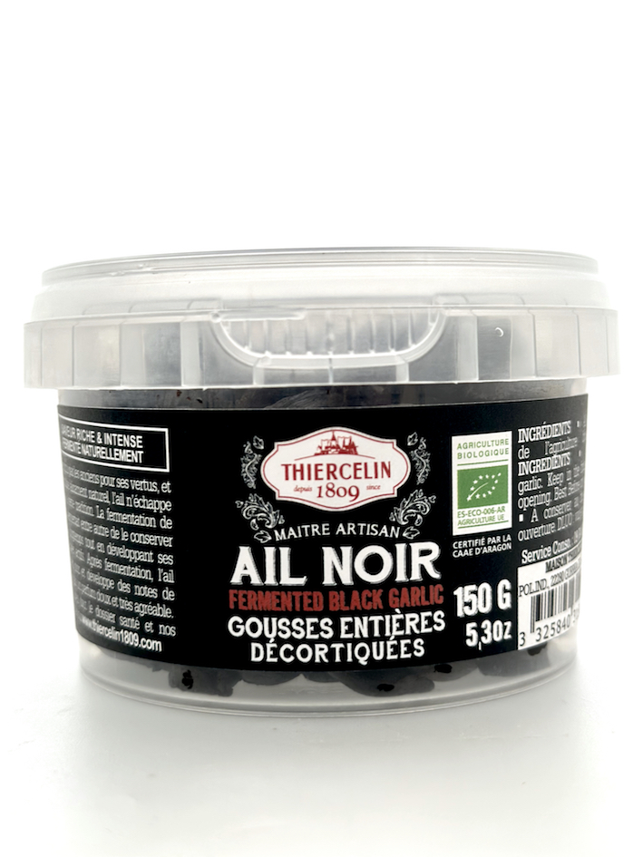AGLIO NERO BIOLOGICO, spicchi decorticati, da agricoltura biologica, vasetto da 150 g