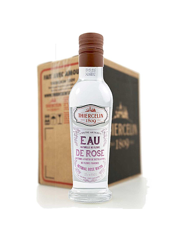 Acqua di rose, idrolato naturale, bottiglia con beccuccio integrato, cartone da 6 x 25 cl