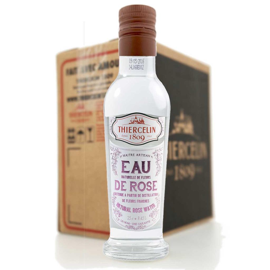 AGUA DE ROSAS, hidrolato natural, botella con caño integrado, Caja de 6 x 25 cl