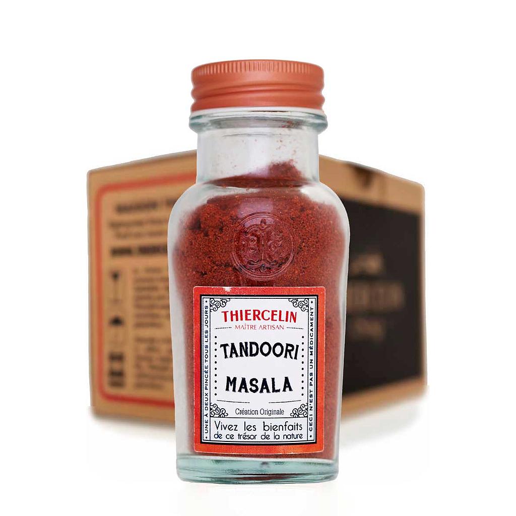 TANDOORI MASALA, especiarias em pó, frasco em vidro reciclado, caixa com 6 saquetas de 60g