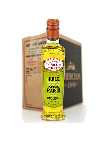 ACEITE DE SEMILLA DE UVA, botella con pico integrado, Caja de 6 x 25 cl 