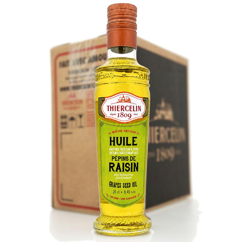 Óleo de grainha de uva, frasco com bocal doseadora integrada, caixa com 6 x 25 cl