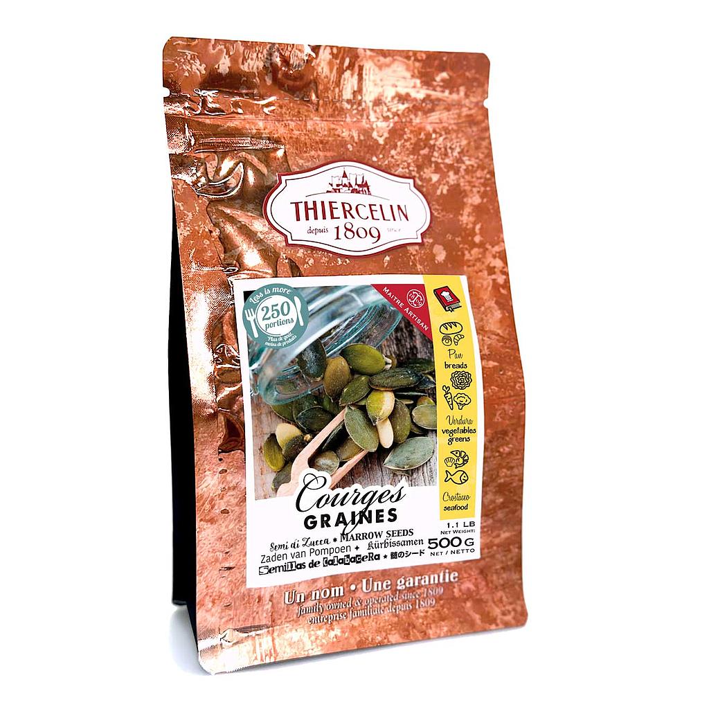 Zucca, semi naturali decorticati, sacchetto salvafreschezza richiudibile, 500 g