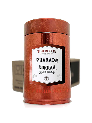 PHARAON DUKKAH®, mistura de especiarias trituradas, lata metálica, caixa com 12 saquetas de 170g