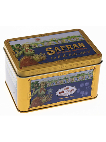 SAFRAN, Fäden ganz, Sammler-Metalldose La Belle Safranière®, Karton mit 9 x 10 g