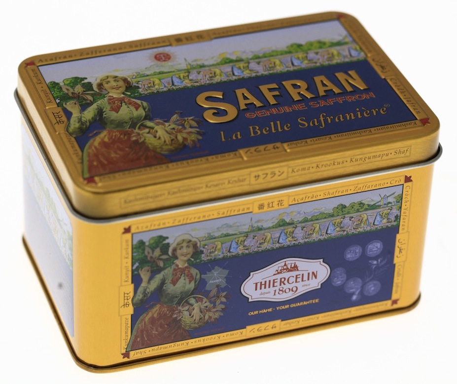 SAFFRAAN, DRADEN HEEL, Metalen verzamelblikje La Belle Safranière®, Doos van 9 x 10 g