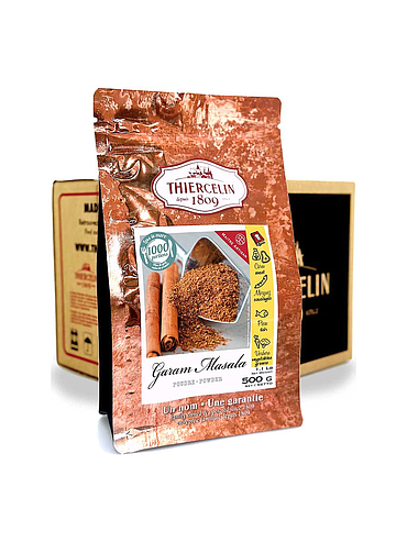 Garam Masala, Pulver, wiederverschließbarer Frischebeutel, Karton mit 12 x 500 g