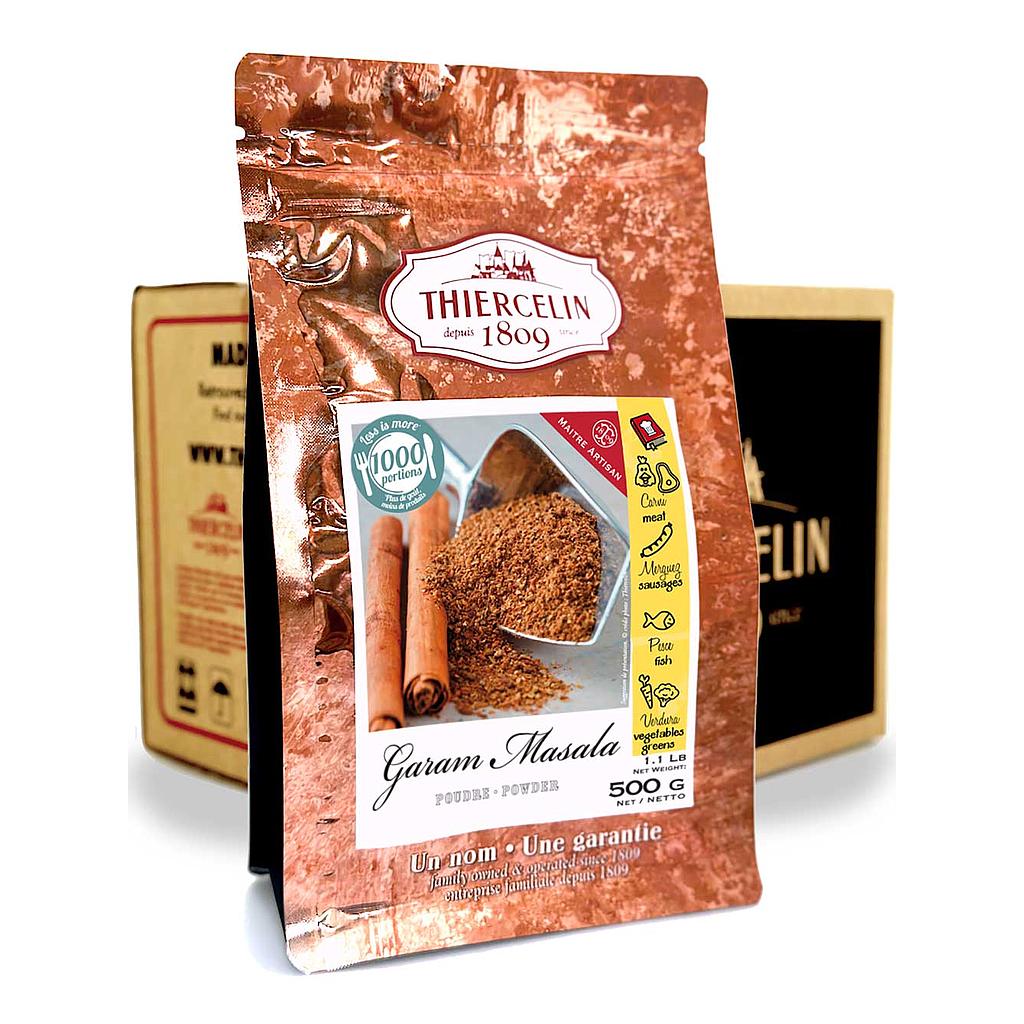 GARAM MASALA, powder, resealable zip bag, Carton of 12 x 500 g 