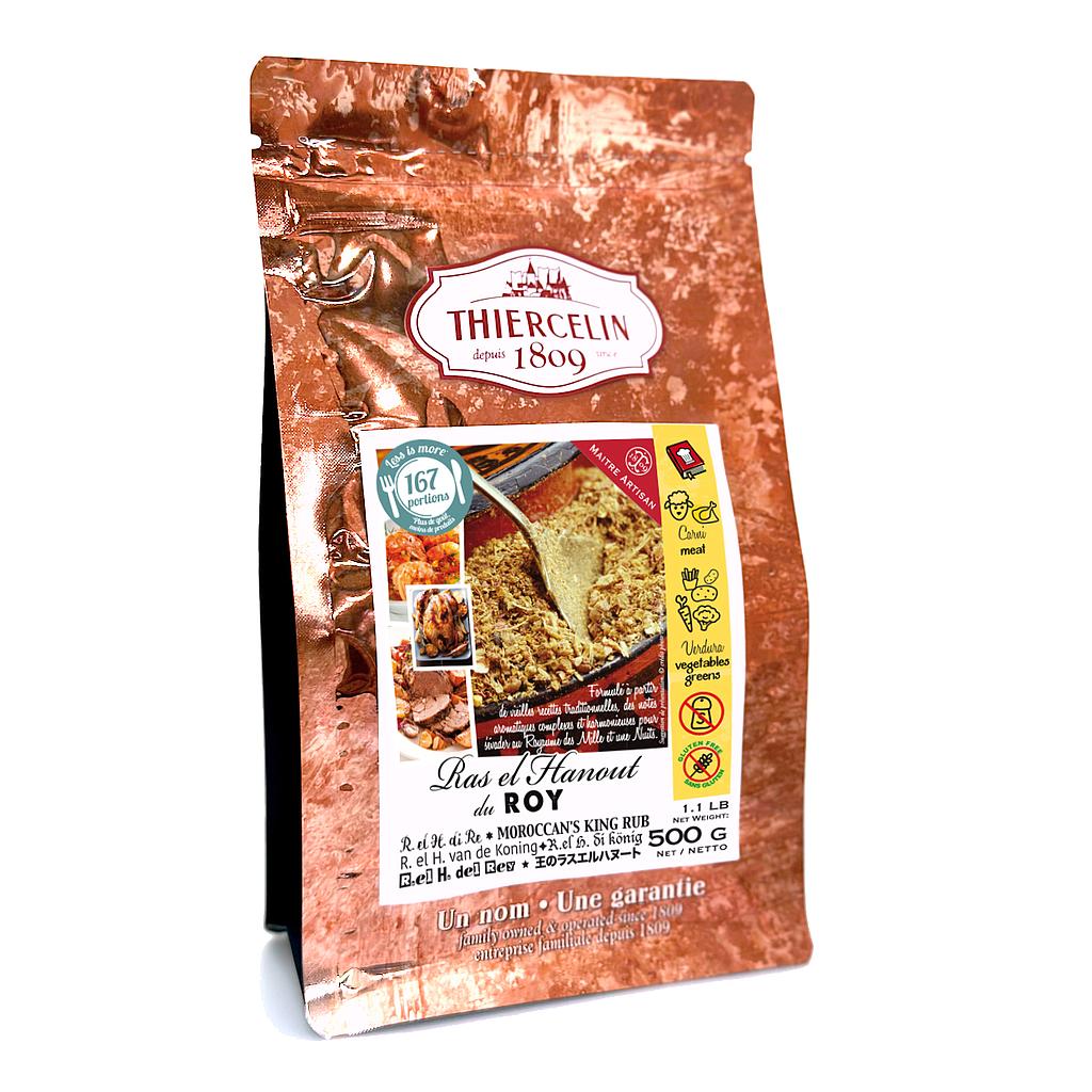 RAS EL HANOUT DU ROY, mélange d'épices concassées, sachet fraîcheur refermable 500 g